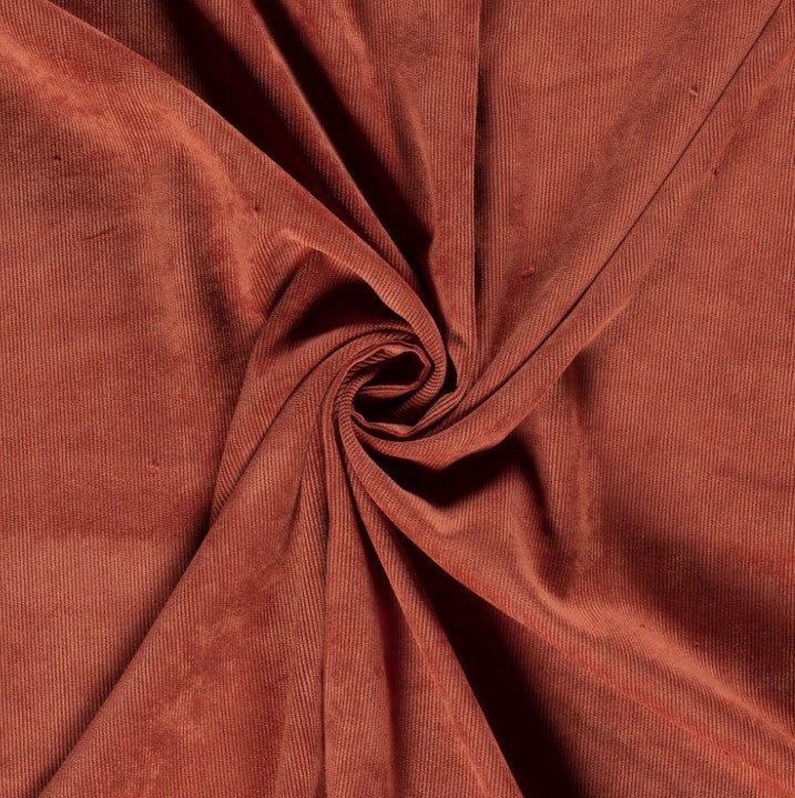 Kussenhoes Corduroy (ribfluweel) Baksteen Oranje - Mainson