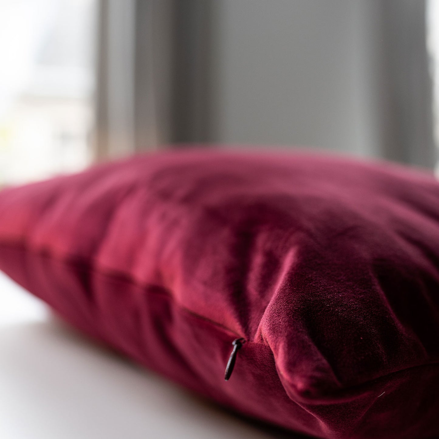 Kussenhoes Fluweel Bordeaux Rood - Mainson
