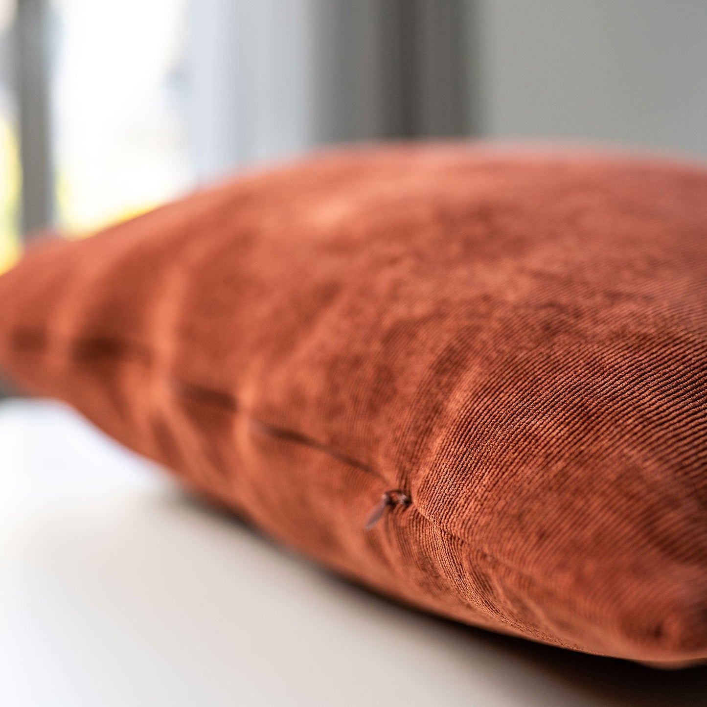 Kussenhoes Corduroy (ribfluweel) Baksteen Oranje - Mainson