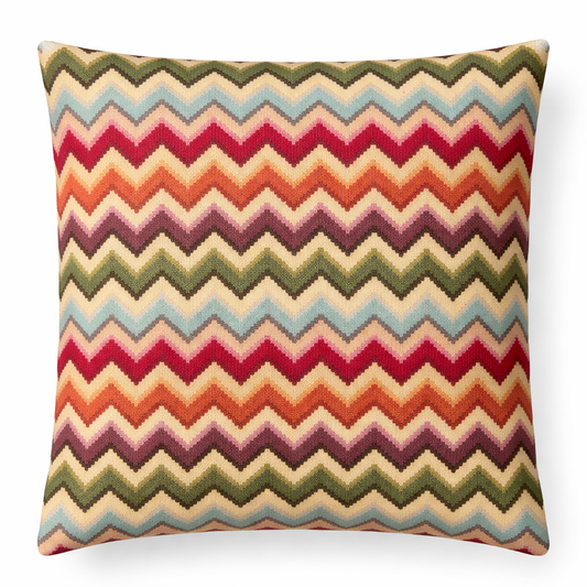 Kussenhoes jacquard zigzag